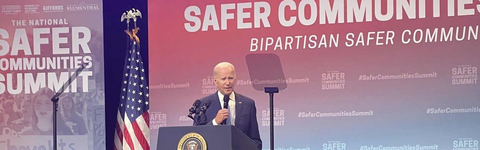 President Biden at the Bi-Partisan Safer Communities Act
